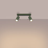 Lampada moderna in acciaio verde oliva Bittersweet Shimmer Ring a 2 luci IP20