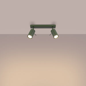 Lampada moderna in acciaio verde oliva Bittersweet Shimmer Ring a 2 luci IP20