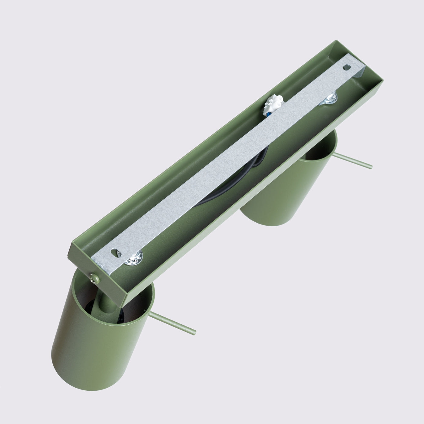 Lampada moderna in acciaio verde oliva Bittersweet Shimmer Ring a 2 luci IP20