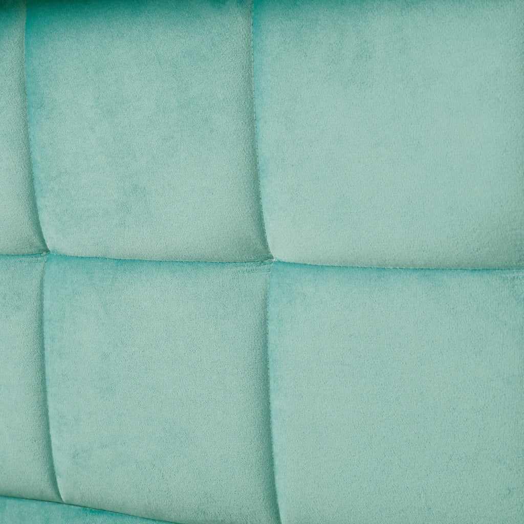 Letto a casetta per bambini 140 × 200 cm con scivolo reversibile, LED e presa, senza materasso, in velluto blu verde
