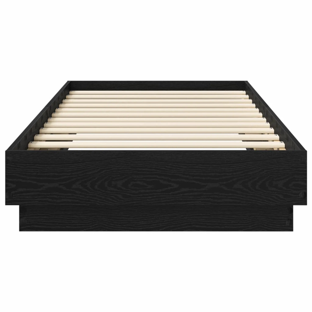 Struttura letto a pavimento Rovere Nero 80 x 200 cm