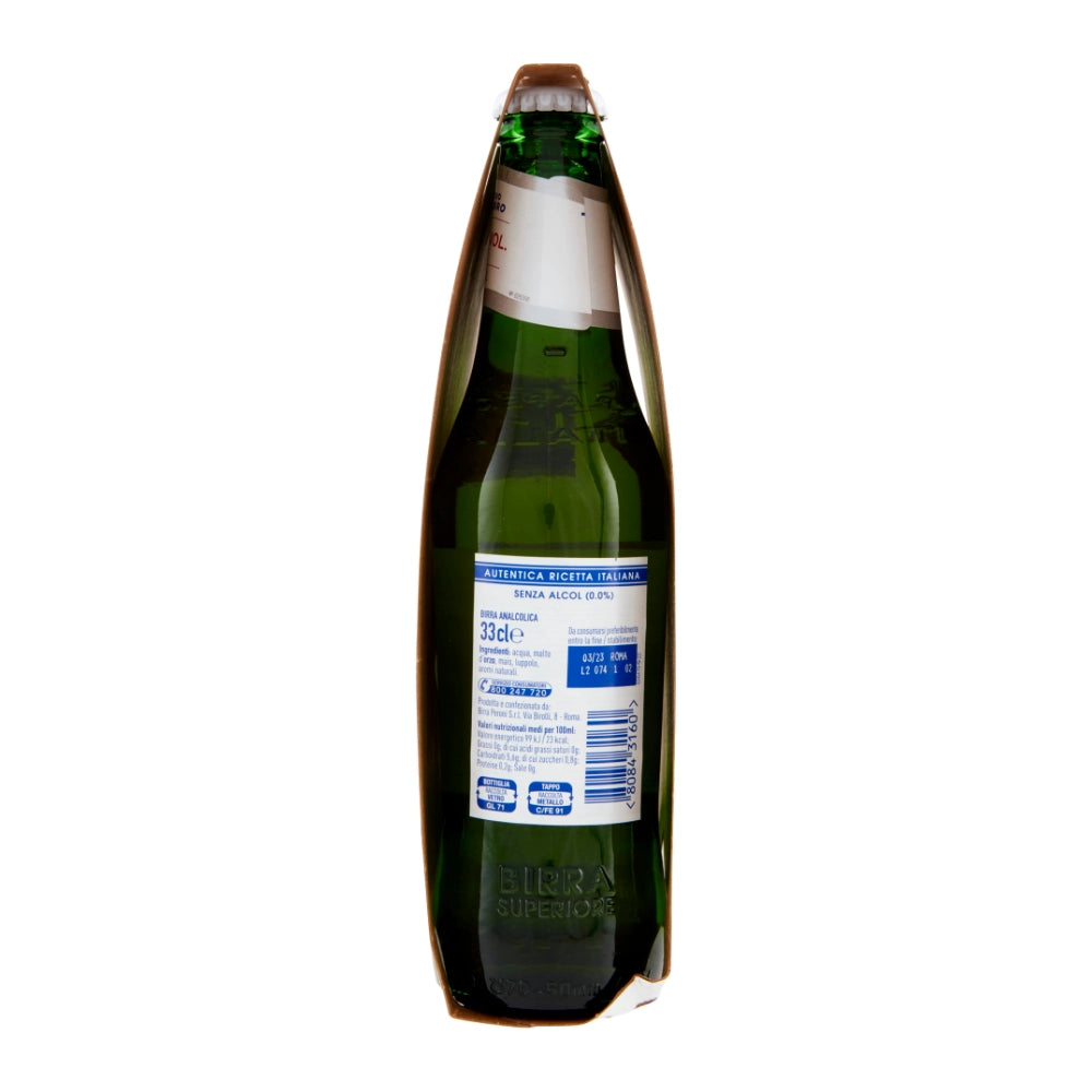 Birra peroni nastro azzurro zero alcol confezione bottiglie 3x33 cl