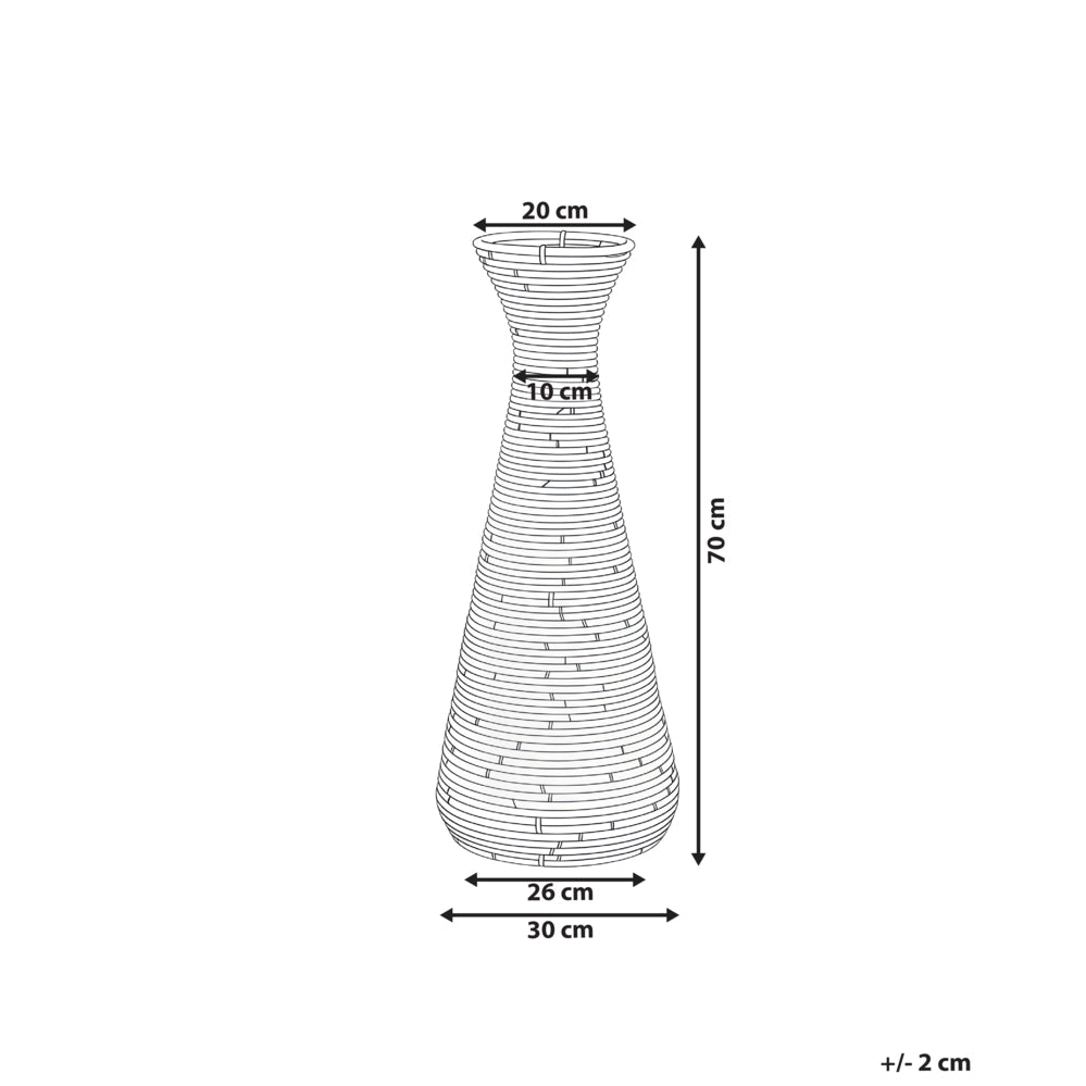 Vaso decorativo in rattan naturale 70 cm stile boho rustico decorazione per la casa