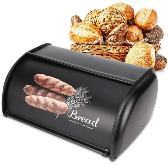 Contenitore per Pane in Acciaio Inossidabile - Grande Contenitore per Pane - Per Cucina - Per Panifici - Per Ristoranti - Assistente Familiare - Contenitore per Pane