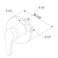 Rubinetto Miscelatore Monocomando Doccia ad Incasso in Ottone Mariani Epic Cromato