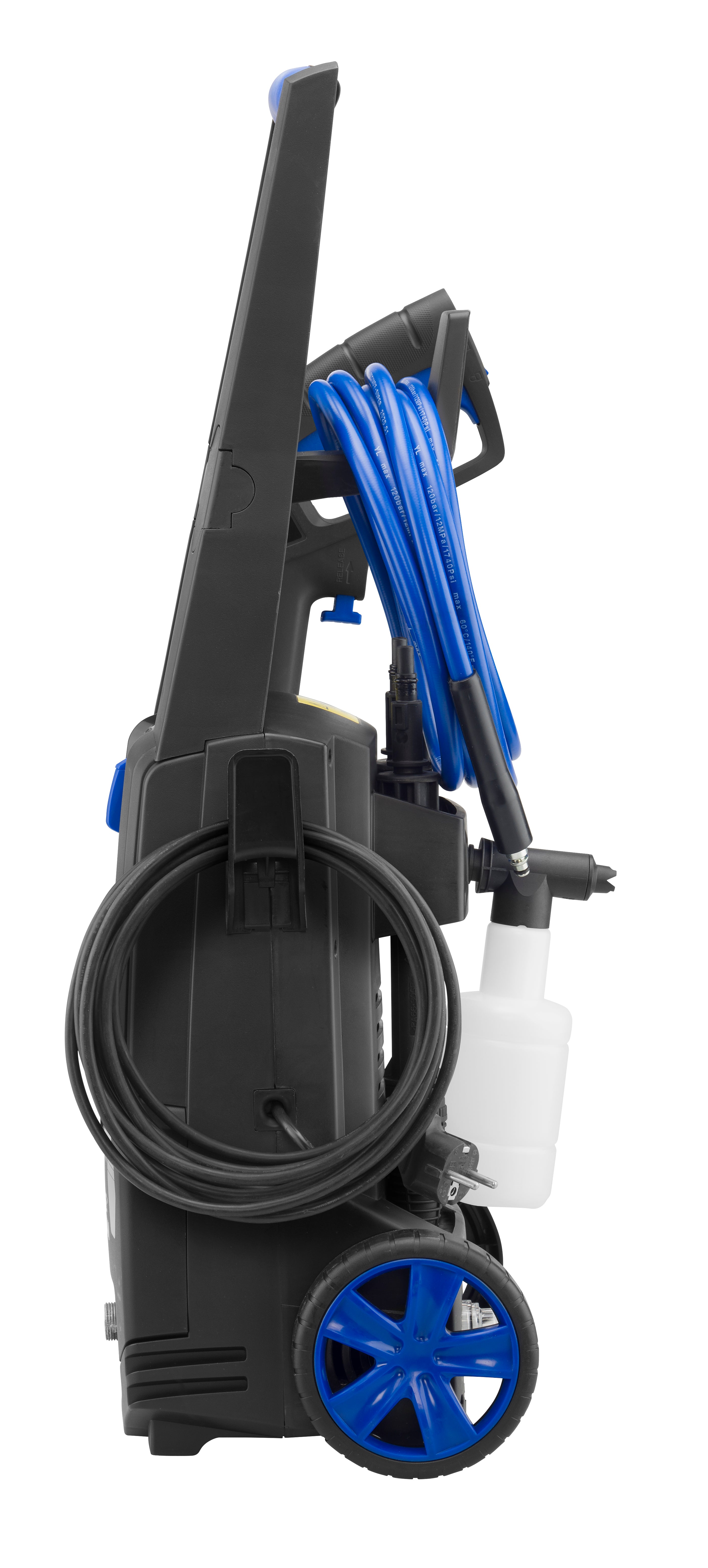 AR Blue Clean Idropulitrice e-1600P, ad Alta Pressione, ad Acqua Fredda, per Auto ed Esterni Casa, con Lavapavimenti e Spazzola Fissa, di Annovi Reverberi (1600 W, 125 bar, 420 l/h)