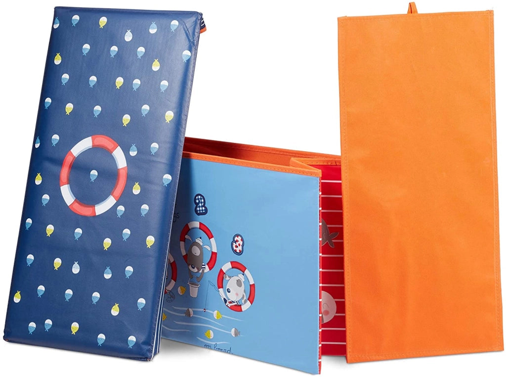Pouf/sgabello contenitore/scatola/cassapanca/giocattolo/pouf/pouf blu per bambini 13_0002763_4