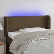 Testiera a LED-Testata con LED Marrone Scuro 103x16x78/88 cm in Tessuto 631307