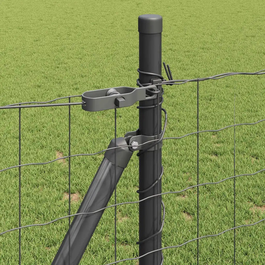 Recinzione con Posto Grigio 1 x 25 m Acciaio
