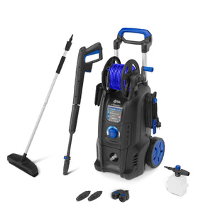 AR Blue Clean e-4 Twin Flow D Idropulitrice ad Alta Pressione con Doppia Pompa e Power Brush (2500 W, 150 bar, 810 l/h)