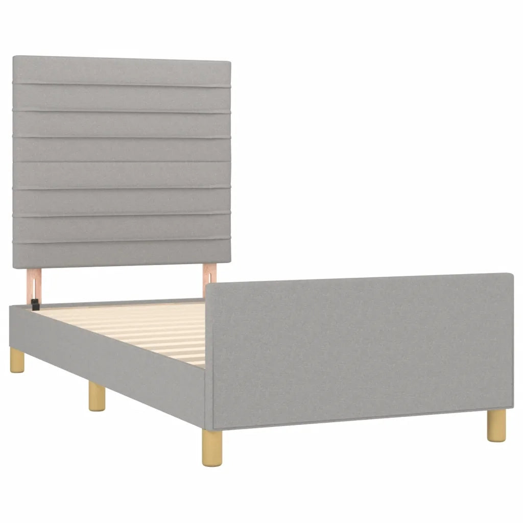 Giroletto senza Materasso Grigio Chiaro 100x200 cm Tessuto 3125114