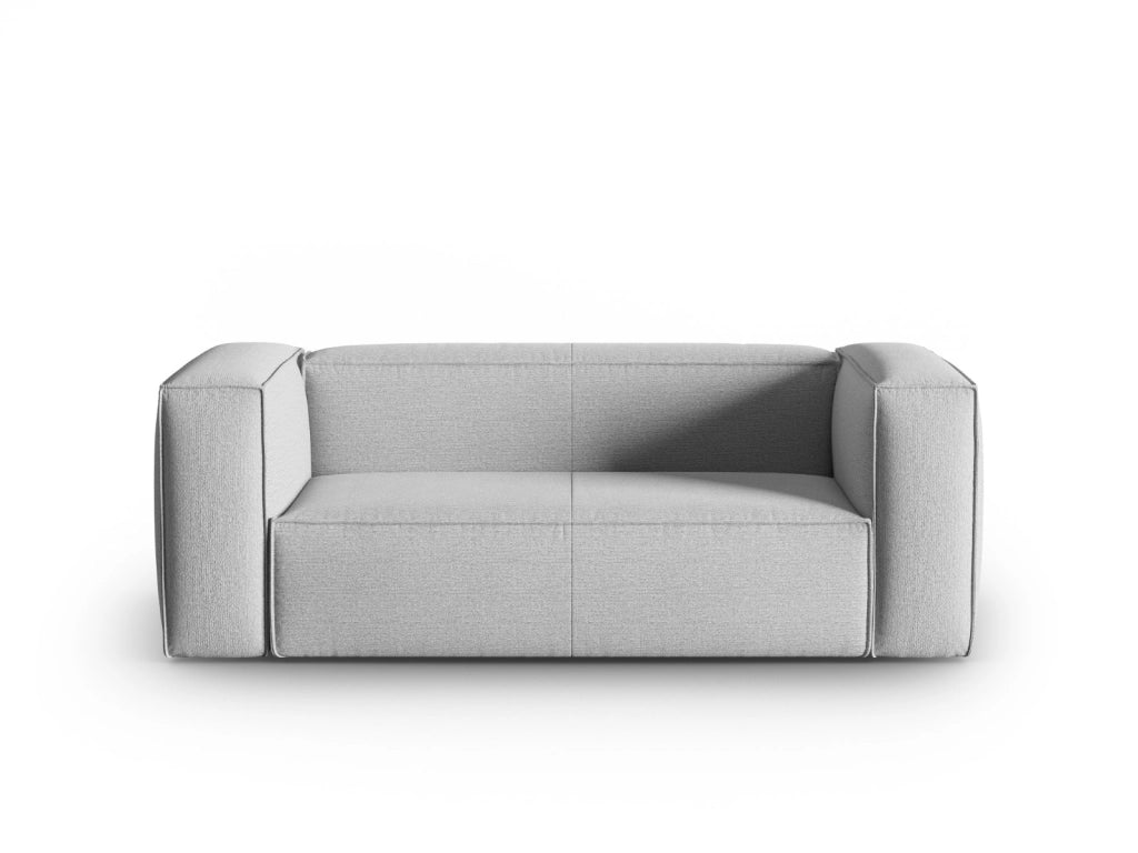Cosmopolitan Design - Divano "Mackay" 2 posti in velluto strutturato grigio 
