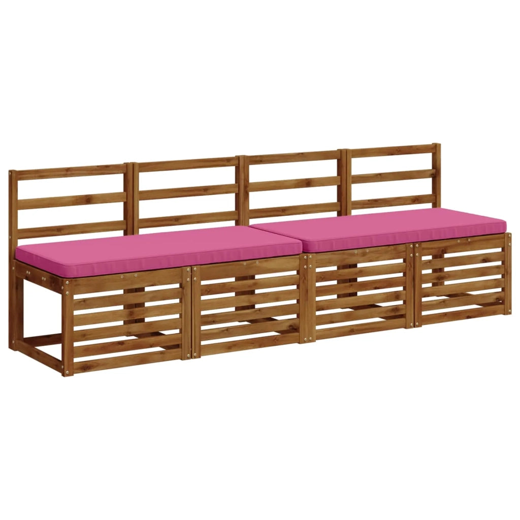 Cuscini per Panchina a 2 Pezzi VUGHT 2 pz 100% Poliestere Rosa 951855