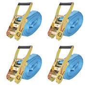 Cinghie d'Ancoraggio 4 pz a Cricchetto 4 T 8mx50mm Blu