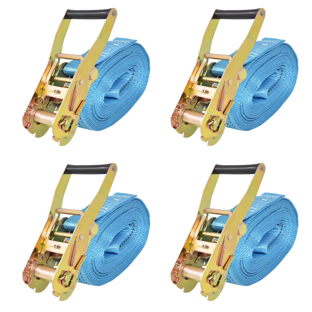Cinghie d'Ancoraggio 4 pz a Cricchetto 4 T 8mx50mm Blu