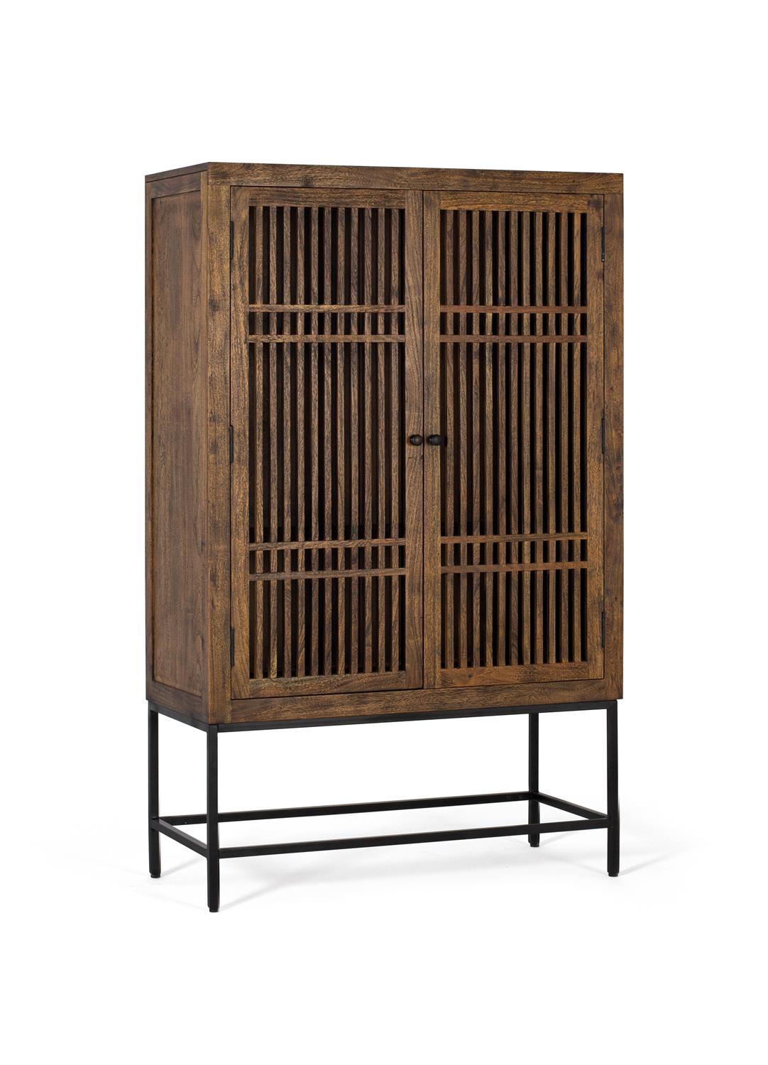 Mobile in legno di acacia e metallo