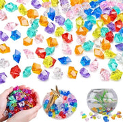 420 pezzi di pietre per bambini - pietre di vetro blu - cristalli decorativi - diamanti in acrilico - pietre colorate.