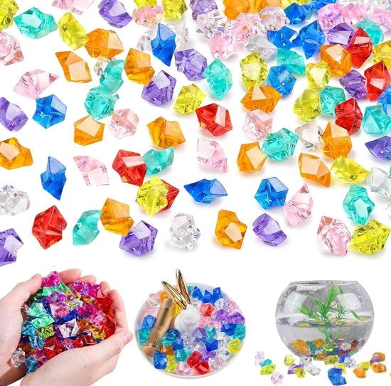 420 pezzi di pietre per bambini - pietre di vetro blu - cristalli decorativi - diamanti in acrilico - pietre colorate.