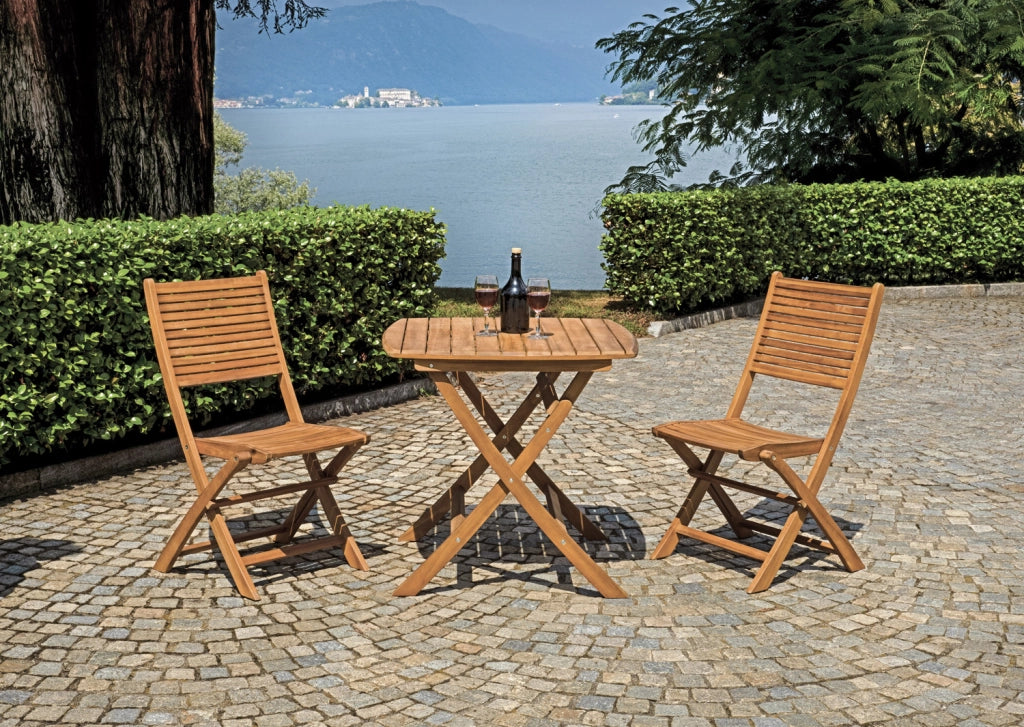 Tavolo piombino In acacia pieghevole 80X80 Greenwood
