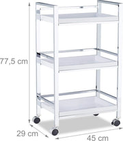 Carrello multifunzionale con ruote per cucina, ufficio, bagno