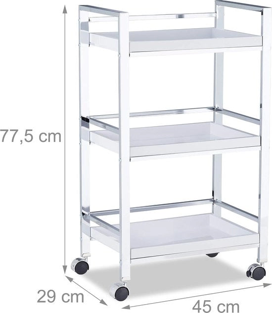 Carrello multifunzionale con ruote per cucina, ufficio, bagno