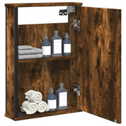 Mobile Bagno Specchio Rovere Fumo 42x12x60 cm Legno Multistrato