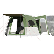 Tenda da Campeggio per Auto per 4 Persone-Tenda per Famiglie Verde Impermeabile 592166
