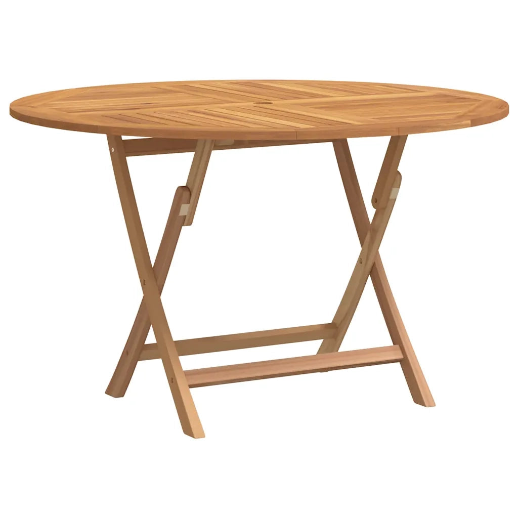 Tavolo da Giardino Pieghevole Ø110x75 cm Legno Massello di Teak 362618