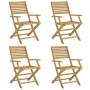 Sedie Giardino Pieghevoli 4 pz | Sedie da Esterno 54,5x61,5x86,5 cm Massello Acacia