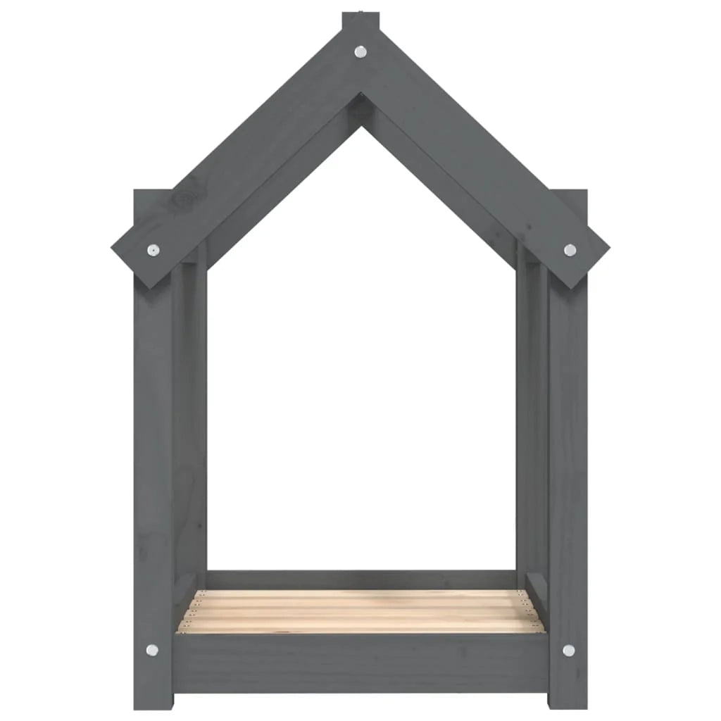 Divano letto per cani comodo 61 x 50 x 70 cm in legno massello di pino grigio 02_0042736