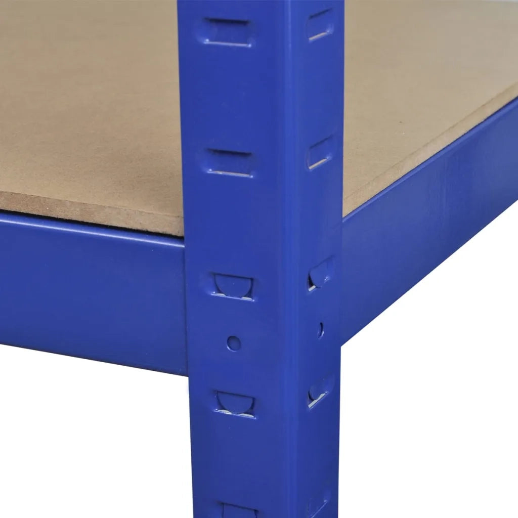 Mensola 5 Strati Blu in Acciaio e Legno Multistrato cod mxl 53189
