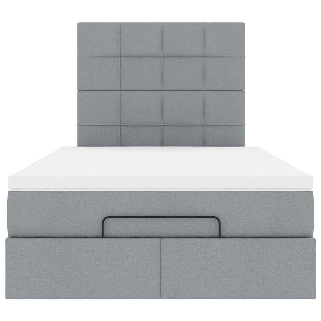 Struttura Letto Pouf con Materasso 120x190 cm in Tessuto 3313140
