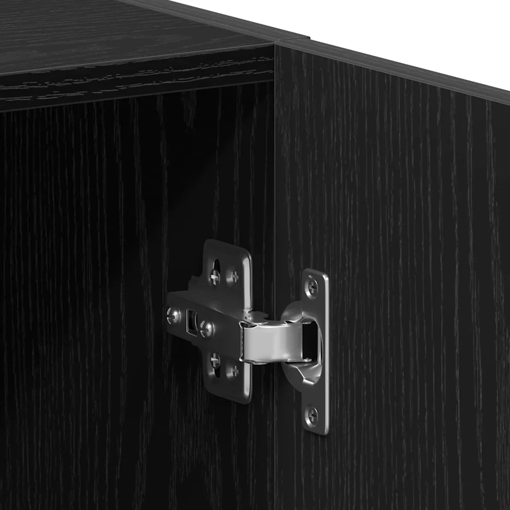Mobile per Lavatrice Rovere Nero 64x25,5x190 cm CFW7927672