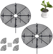 Doppio supporto per piante in ABS, 30 cm, 2 pezzi, nero, protezione contro gatti