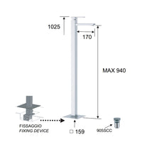 Rubinetto monocomando lavabo da terra serie qubika remer