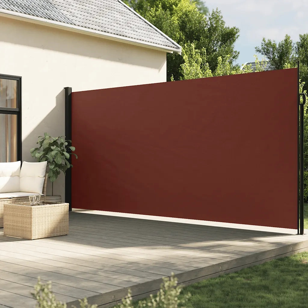 Tenda da Sole Laterale Retrattile-Tenda parasole per balcone per giardino Marrone 200x600 cm 537451