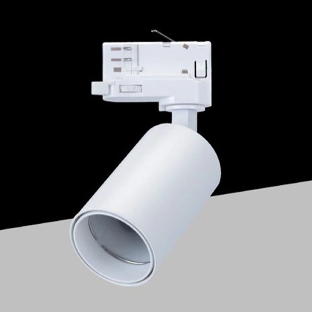 Trade Shop - Porta Faretto Lampadina Attacco Gu10 Per Binario Trifase Orientabile Faro Proiettore Gd18a - Bianco