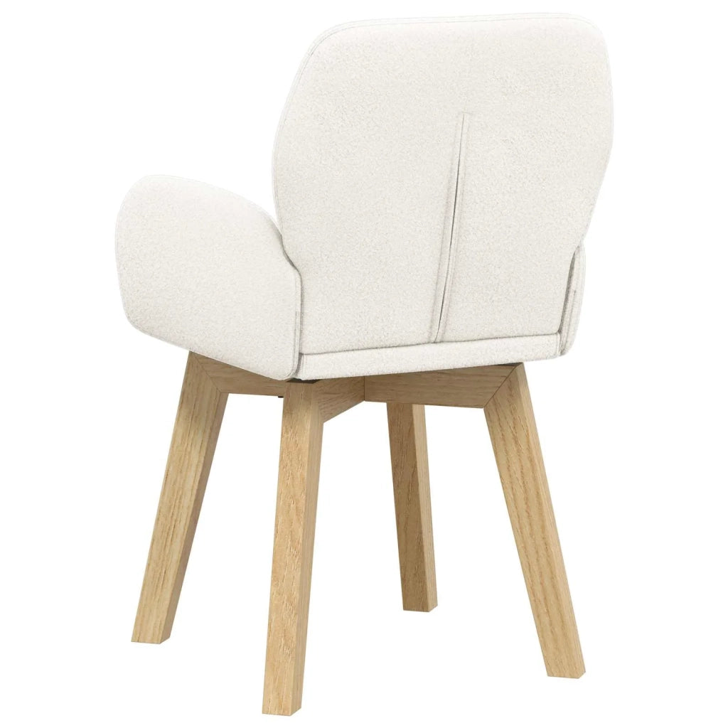 Sedie da pranzo girevoli 6 pz Bouclé Crema 54 x 58 x 87 cm 3428290