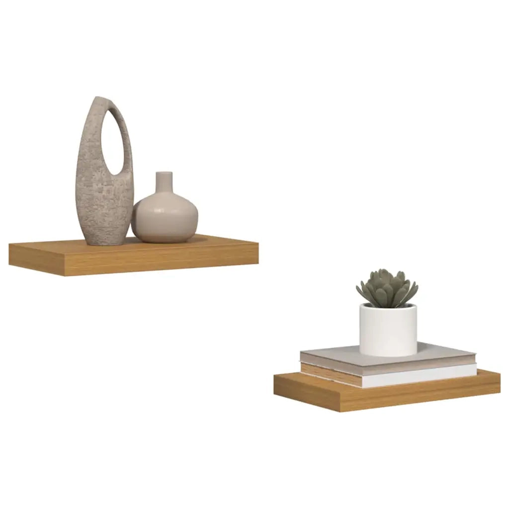 Scaffale da parete 2 pcs Beige 40 x 23,5 x 4 cm