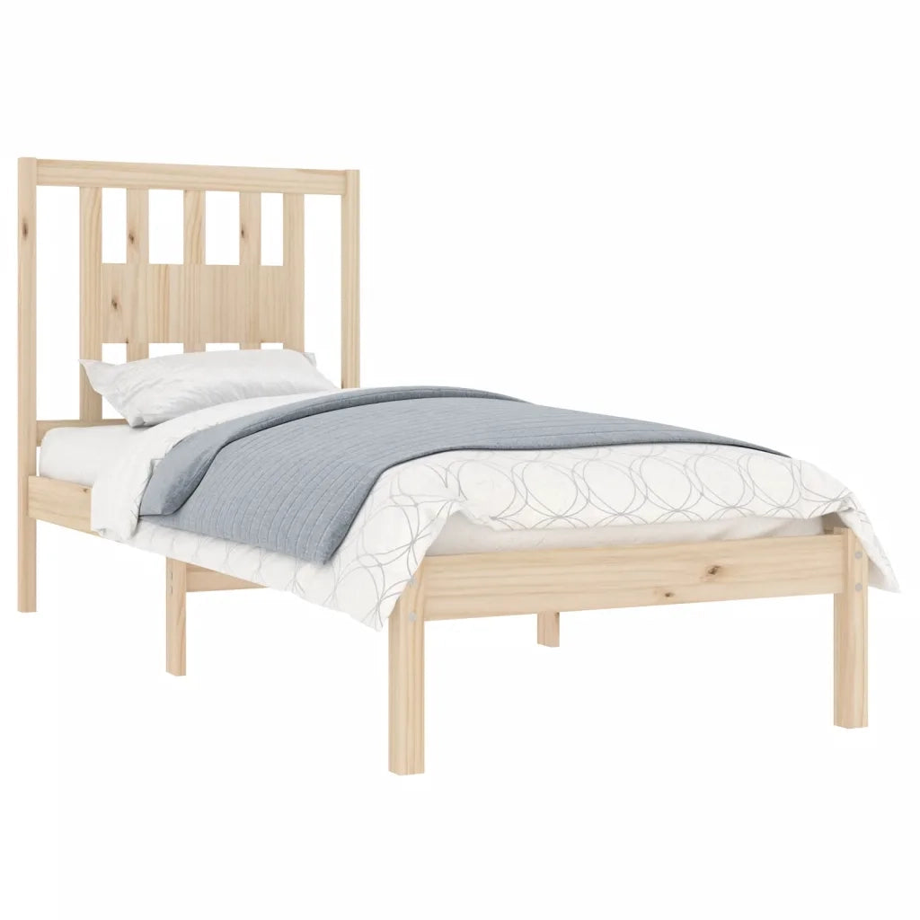Giroletto-Struttura Letto in Legno Massello 90x190 cm Single 815472
