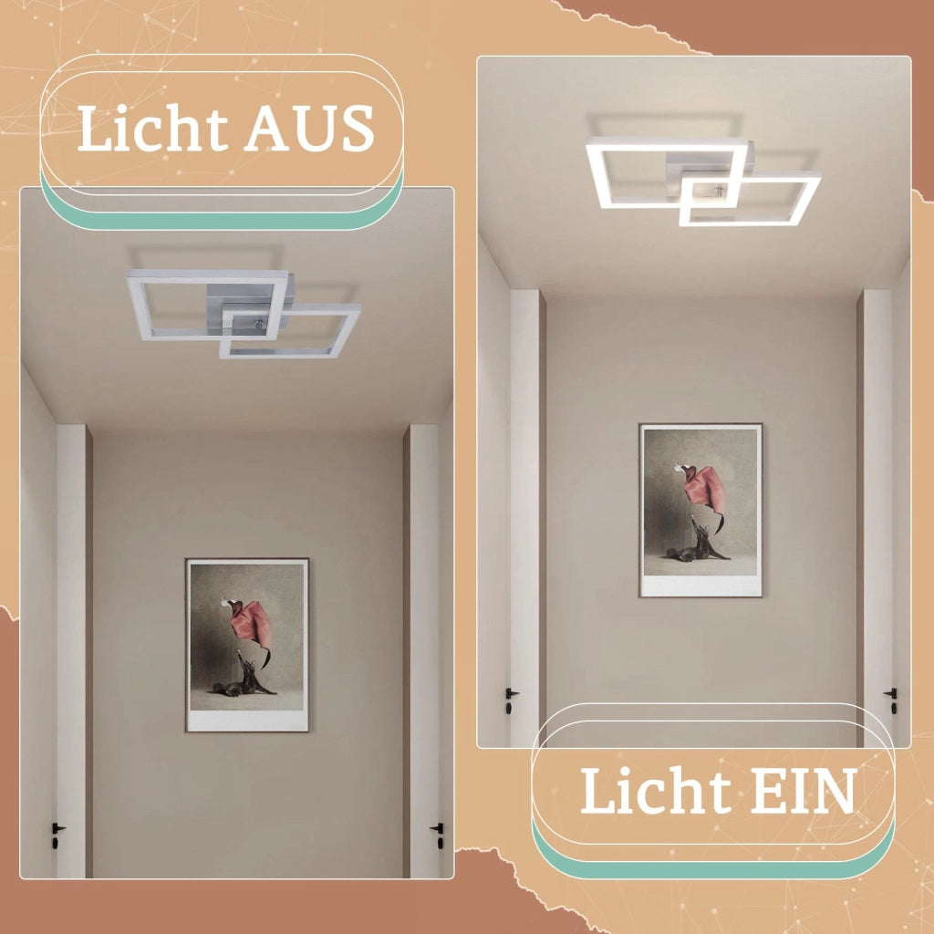 ZMH Lampada da soffitto LED moderna 2 fiamme 24W per soggiorno camera letto corridoio