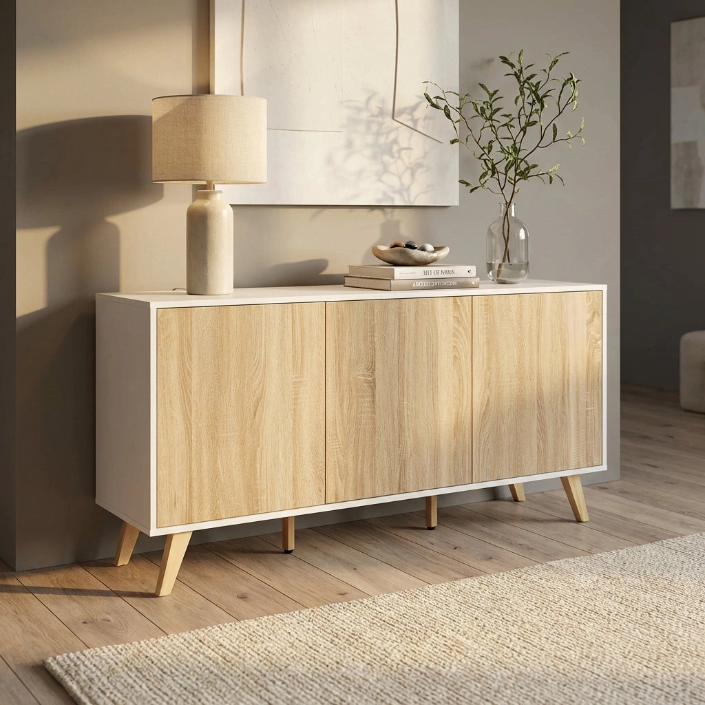 Madia Moderna con tre ante in Legno Composito cm 150x39 5x75 - WILLO