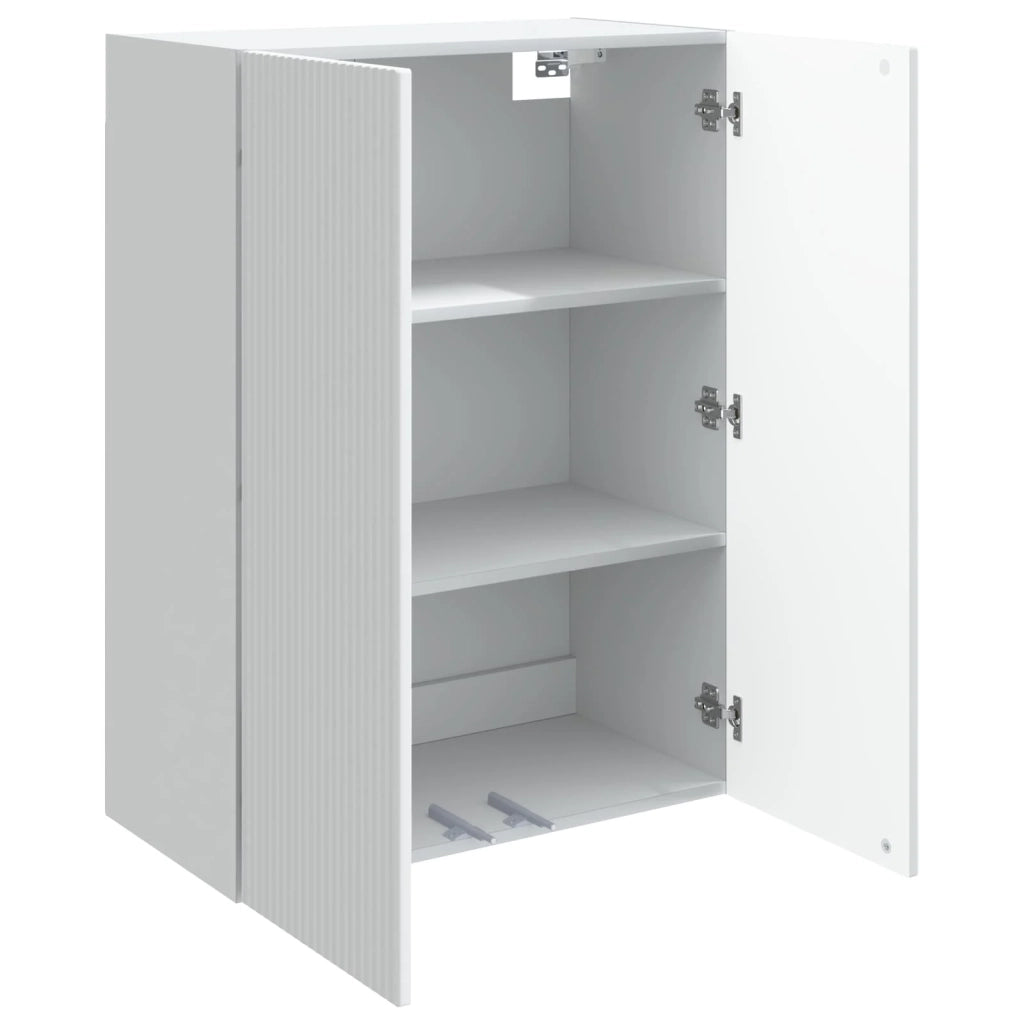Mobiletto a muro Bianco 66 x 34,5 x 90 cm Legno ingegnerizzato 898395