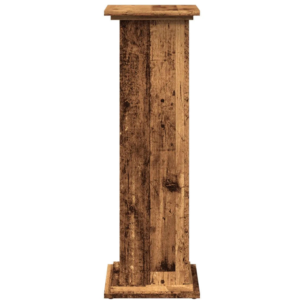 Espositore con Portaoggetti Legno Antico 31x30x90 cm Truciolato 854614