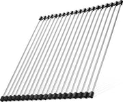 Afdruiprek per lavandino, copertura lavello, afdruiprek, afdruiprek a rullo, copertura lavello, afdruiprek, nero (43 x 40 cm)