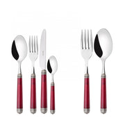 DORICO Ghiera Argento Anticato, Posate Set 50 Pz, Scatola