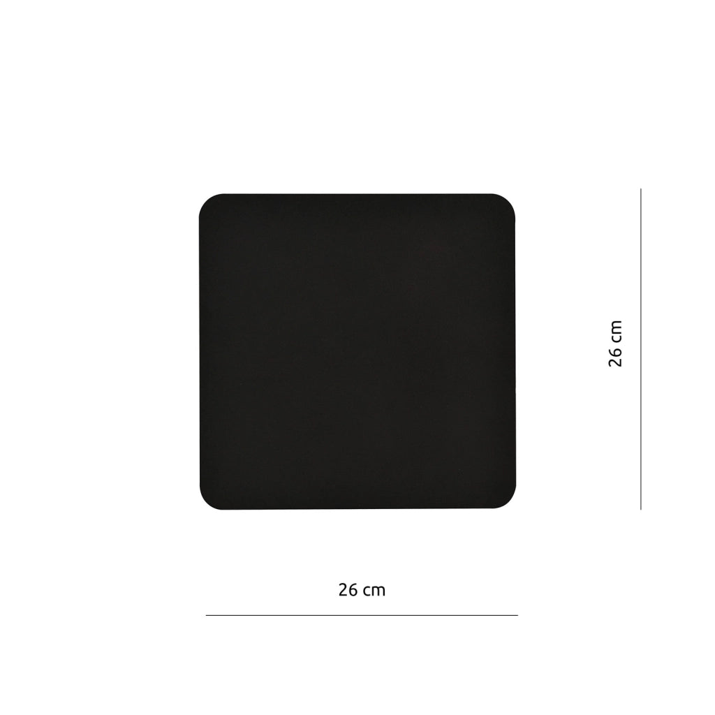 Applique Minimal Quadrata 1 Luce Indiretta Agni In Acciaio Nero