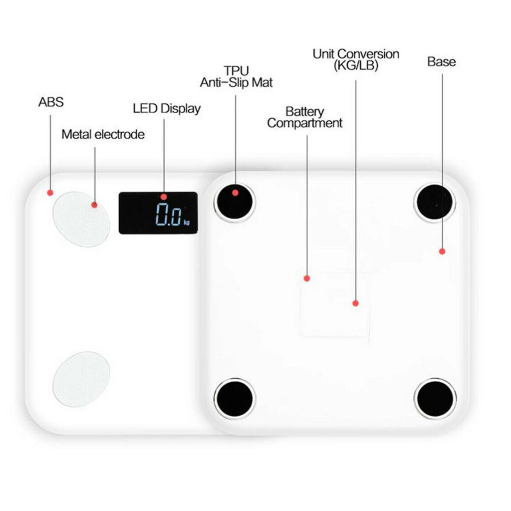 BILANCIA PESAPERSONE DIGITALE BLUETOOTH ELETTRONICA VETRO PORTATA 180 KG B24