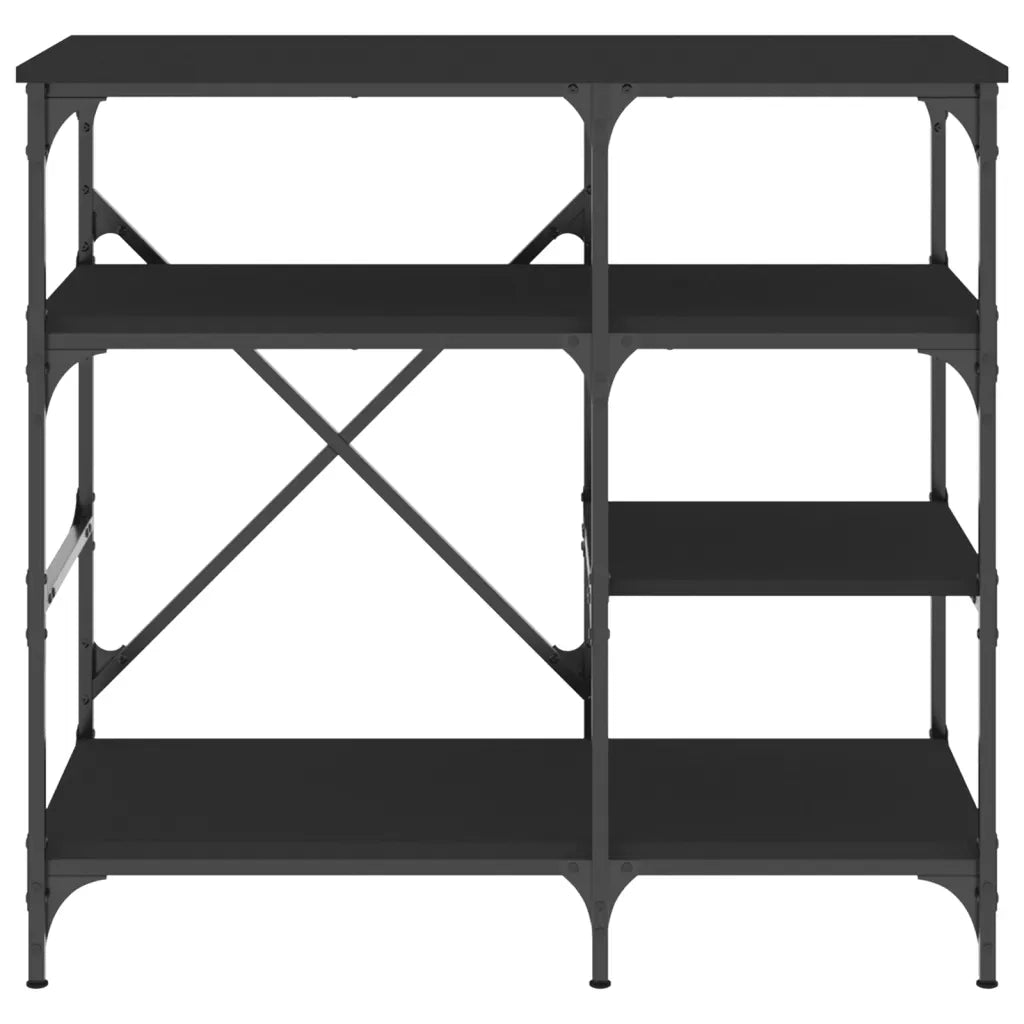 Mobile da Cucina Nero 90x40x84 cm Legno Multistrato e Metallo 845421