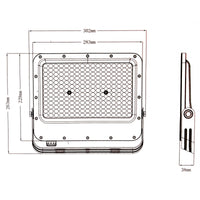 Faro slim per esterno LED IP65 con interruttore CCT da 3000K a 6500K faretto bianco staffa luce giardino insegna tabella 150W